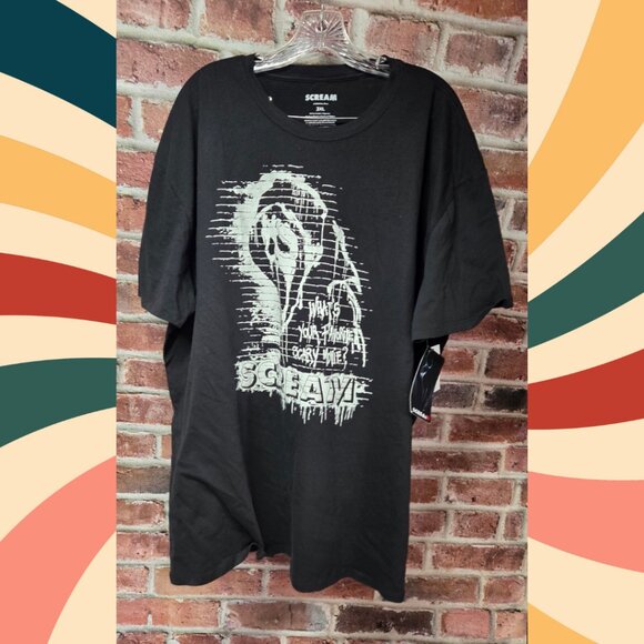 Scream Ghost Face Tee 3XL | Horror Movie Graphic Shirt Vintage 90s Slasher Black - Picture 1 of 4